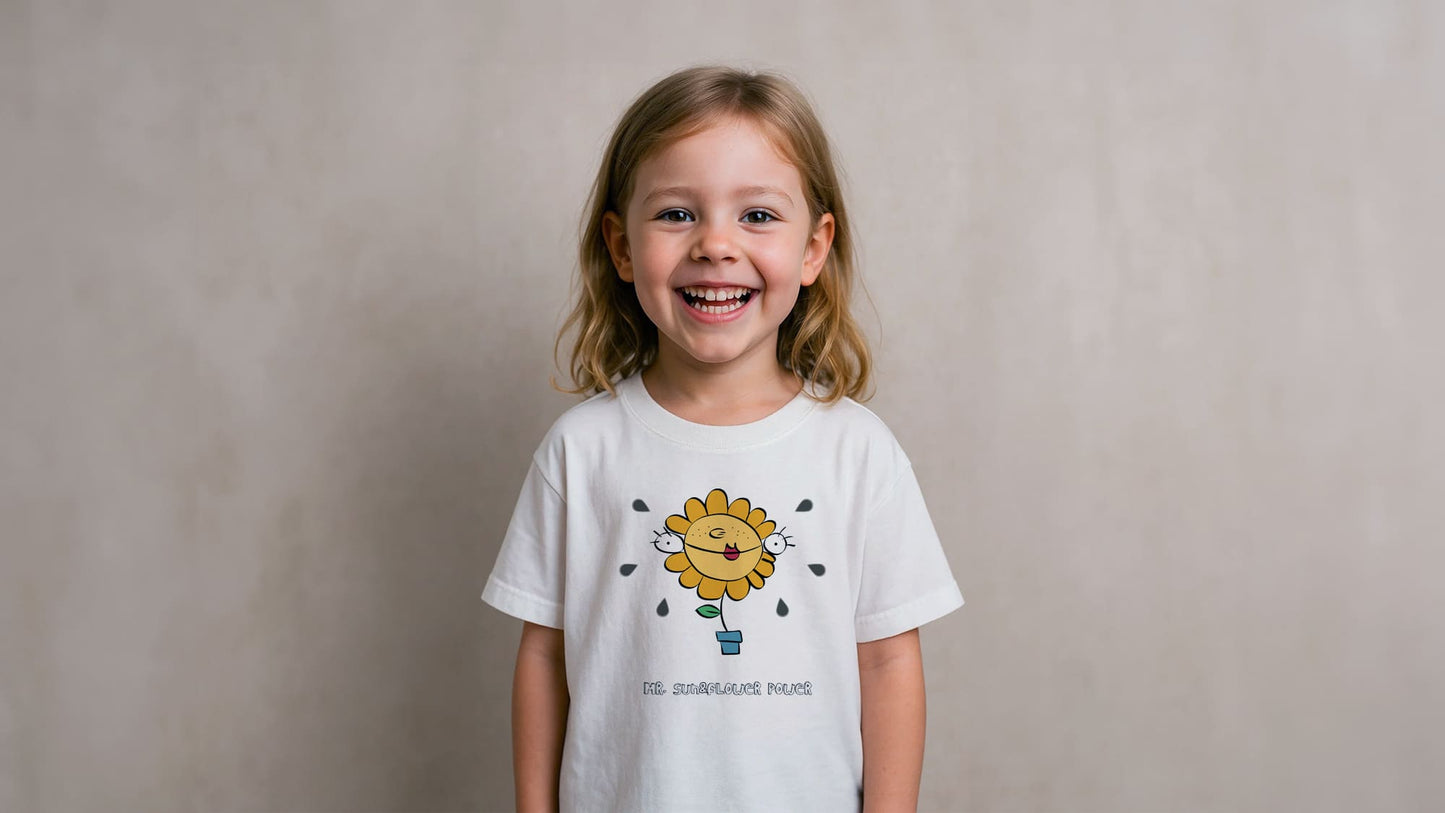 Camiseta algodón orgánico niño/a - Mr. Sun&Flower Power